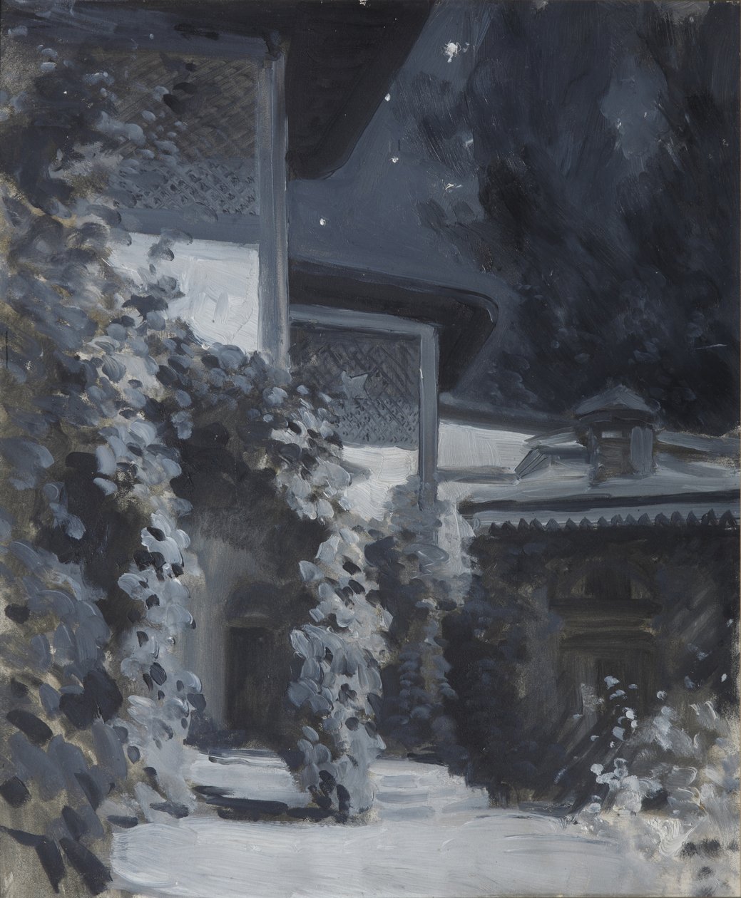 Palacio de Bakhchisaray. Ilustración del poema La fuente de Bakhchisaray de A. Pushkin de Konstantin Alekseevich Korovin