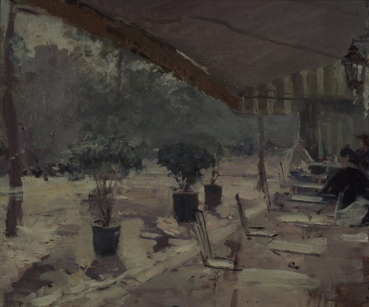 Café en París, 1890s de Konstantin Alekseevich Korovin