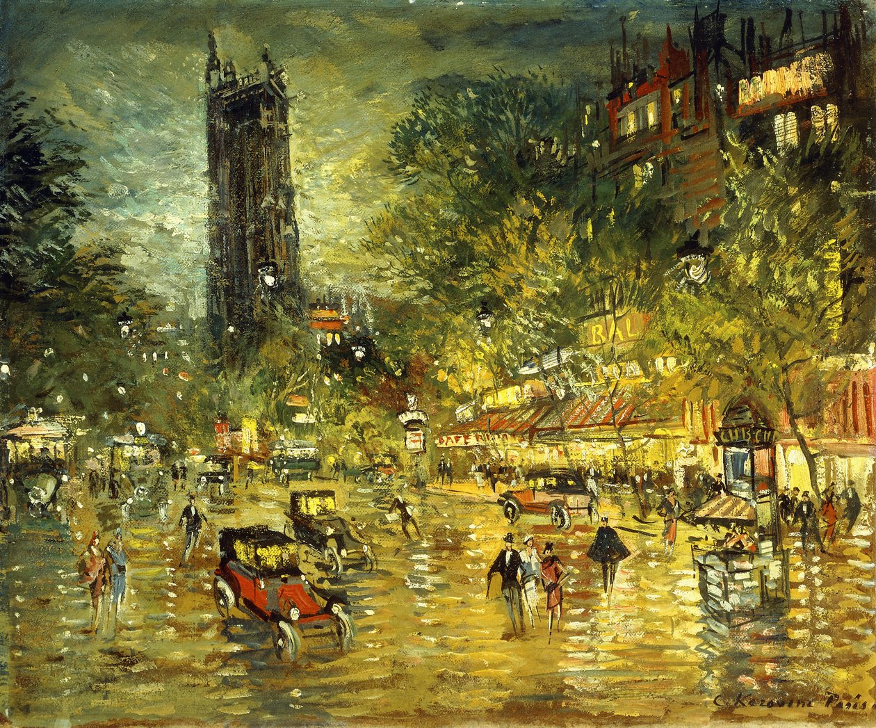 Escena de calle parisina de Konstantin Alekseevich Korovin