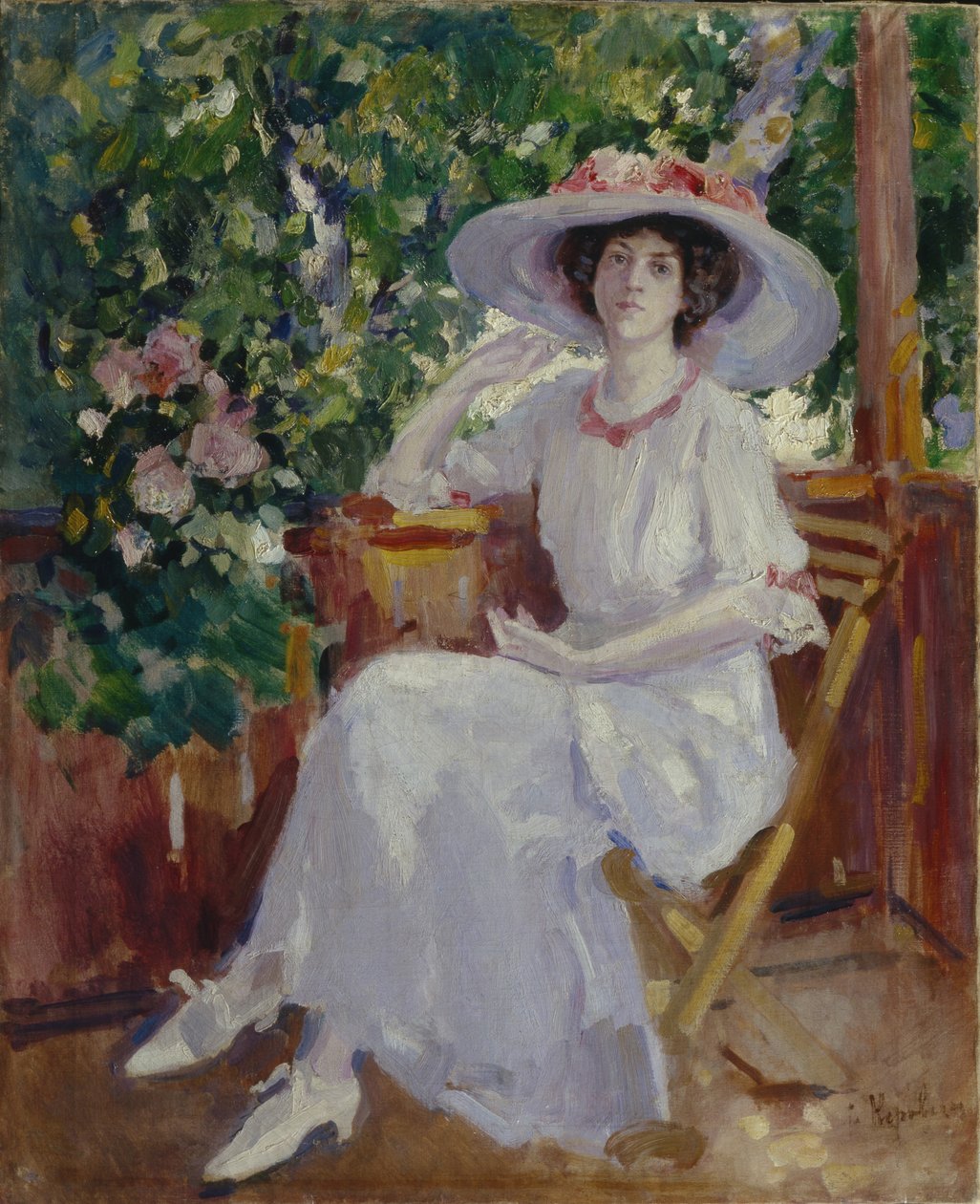 Retrato de la actriz Nadezhda Komarovskaya de Konstantin Alekseevich Korovin