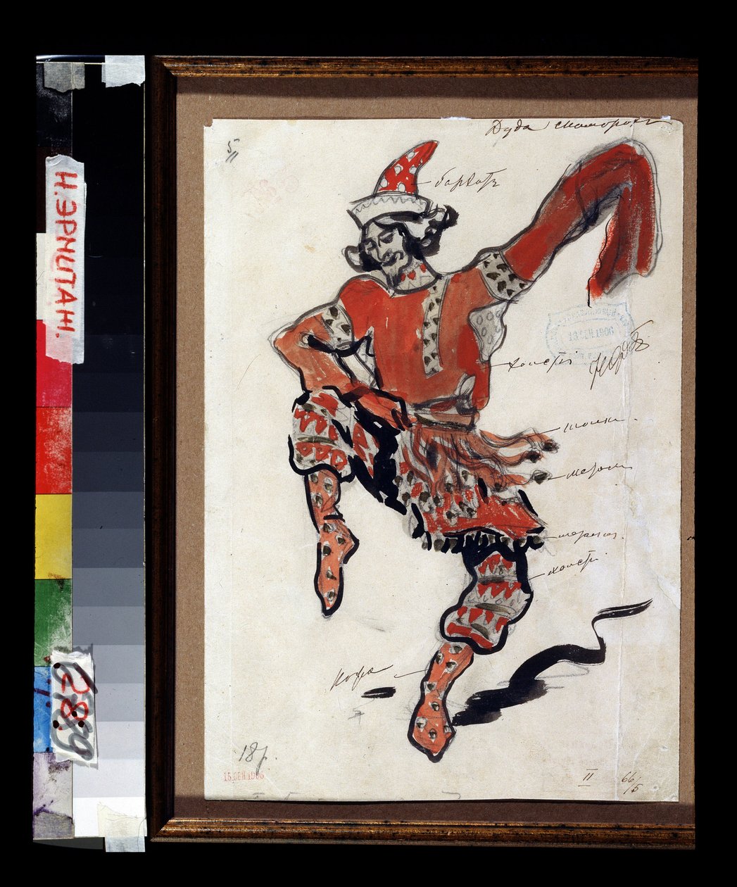 Diseño de vestuario para la ópera Sadko de Nicolas (Nikolai) Rimski Korsakov (Rimski-Korsakov) (1844-1908) (Diseño de vestuario para la ópera Sadko de N. Rimsky Kosakov (Rimsky-Korsakov). Korovine) (1861-1939), de Konstantin Alekseevich Korovin