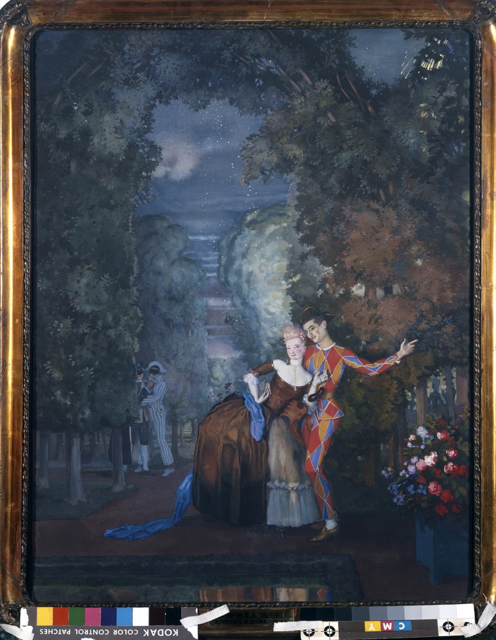 Arlequín y una Dama, 1912 de Konstantin Andreevic Somov