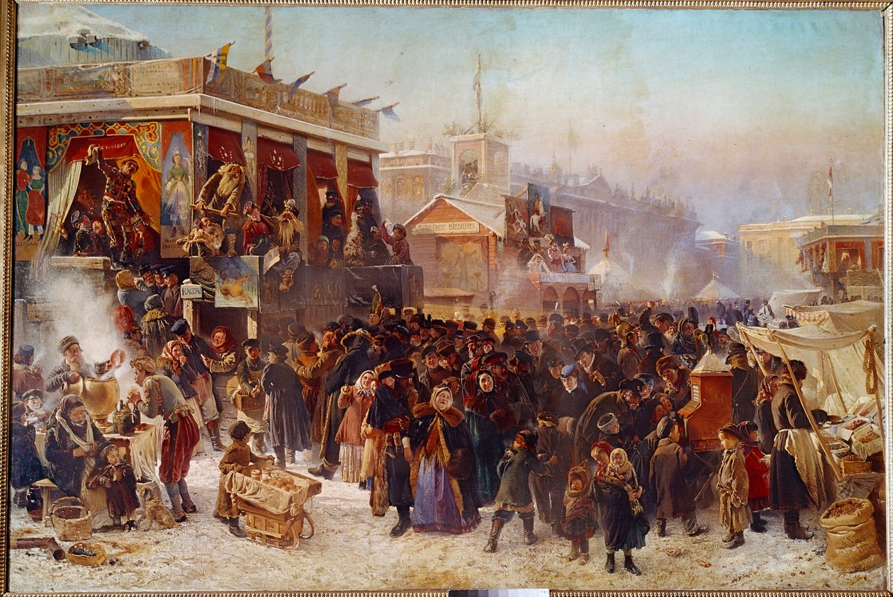 Baladines en la Plaza Admiraut en San Petersburgo de Konstantin Egorovich Makovsky