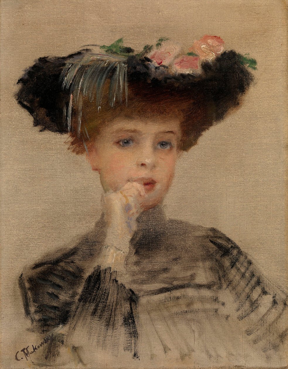 Mode Belle Epoque : ""La Parisienne"" - Peinture de Konstantin Yegorovich Makovsky (Constantin Makovski) (1839-1915) de Konstantin Egorovich Makovsky