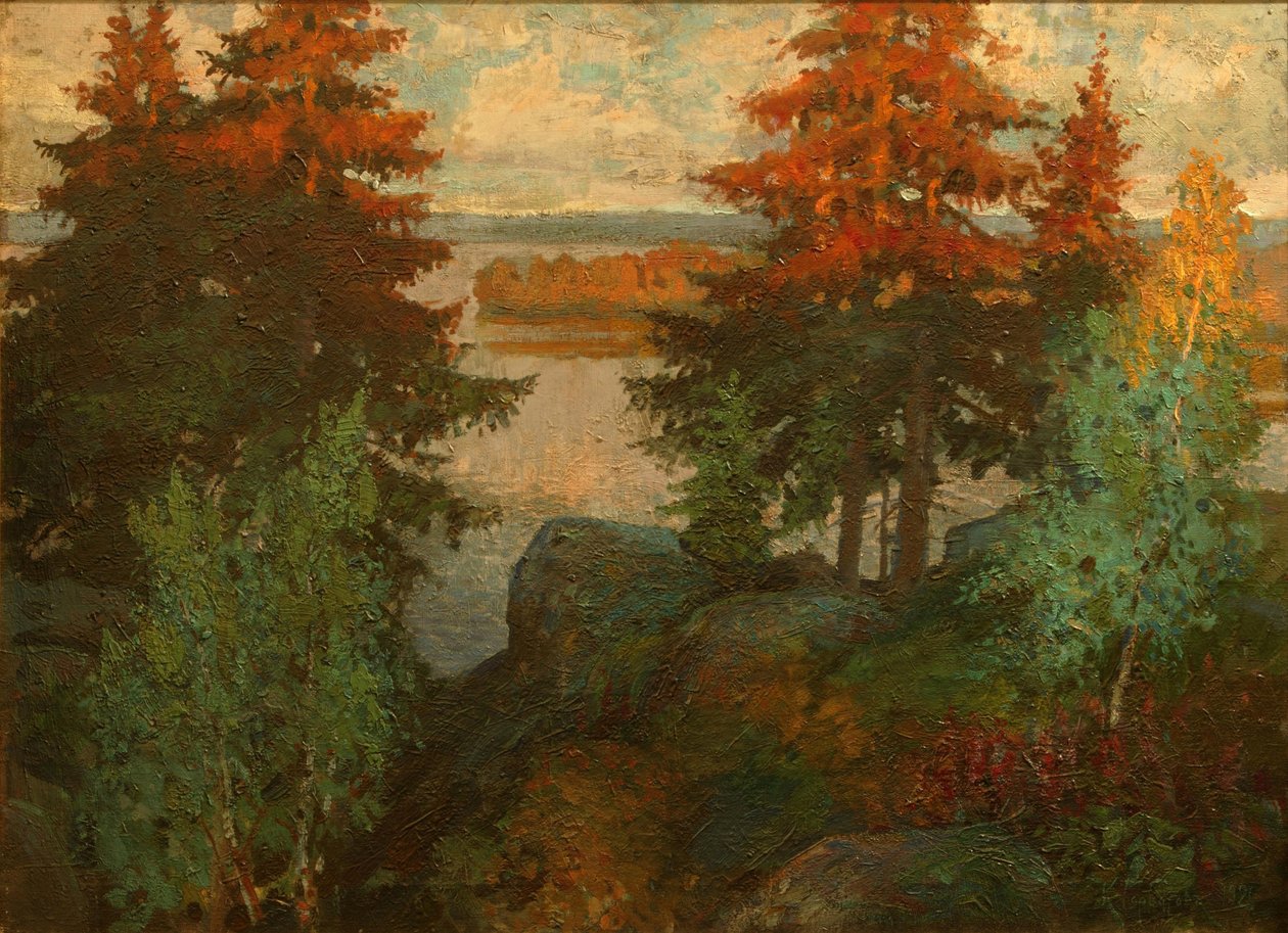 Paisaje otoñal, 1920 de Konstantin Ivanovich Gorbatov