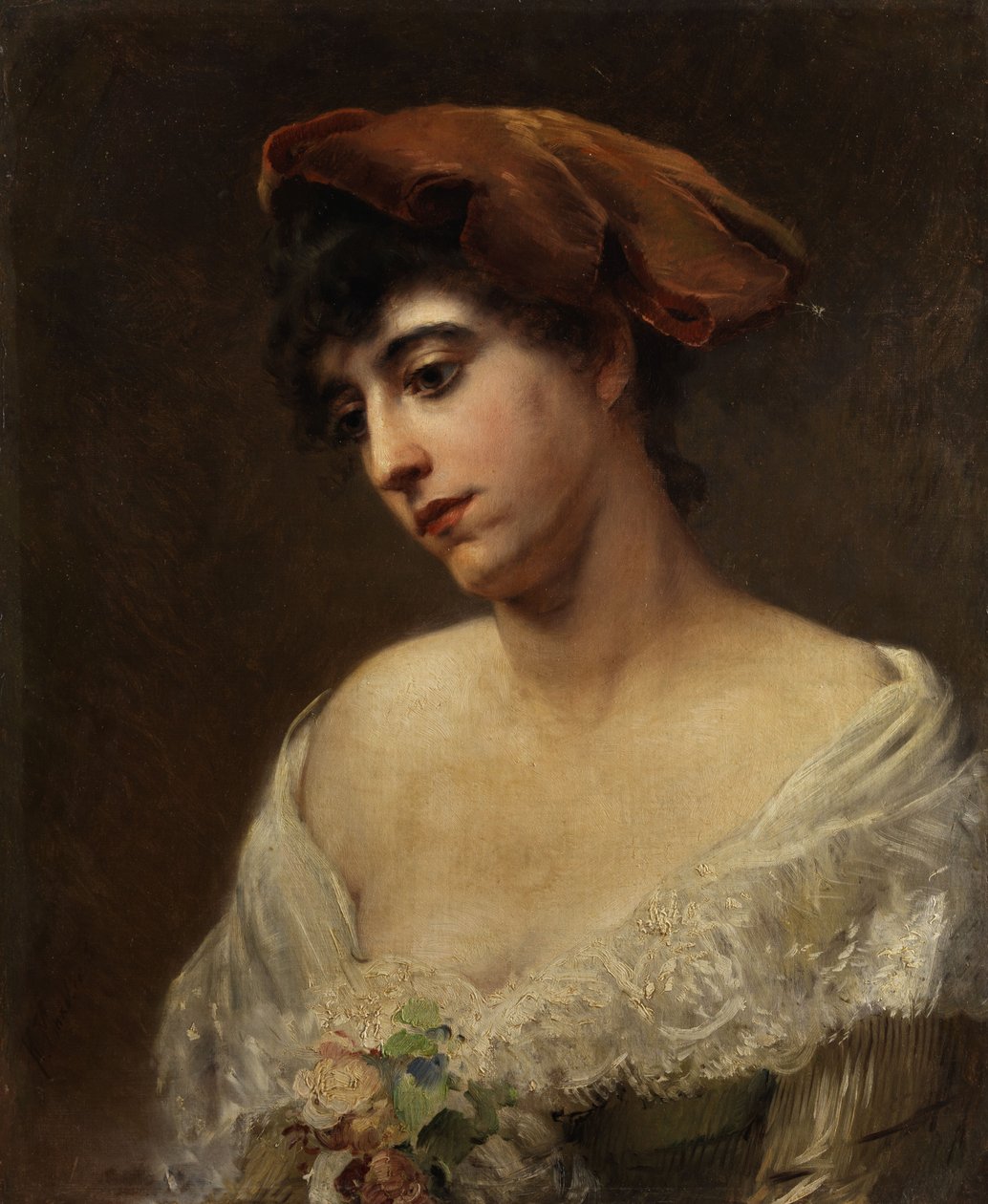 Konstantin Makovsky Retrato de una joven de Konstantin Makovsky
