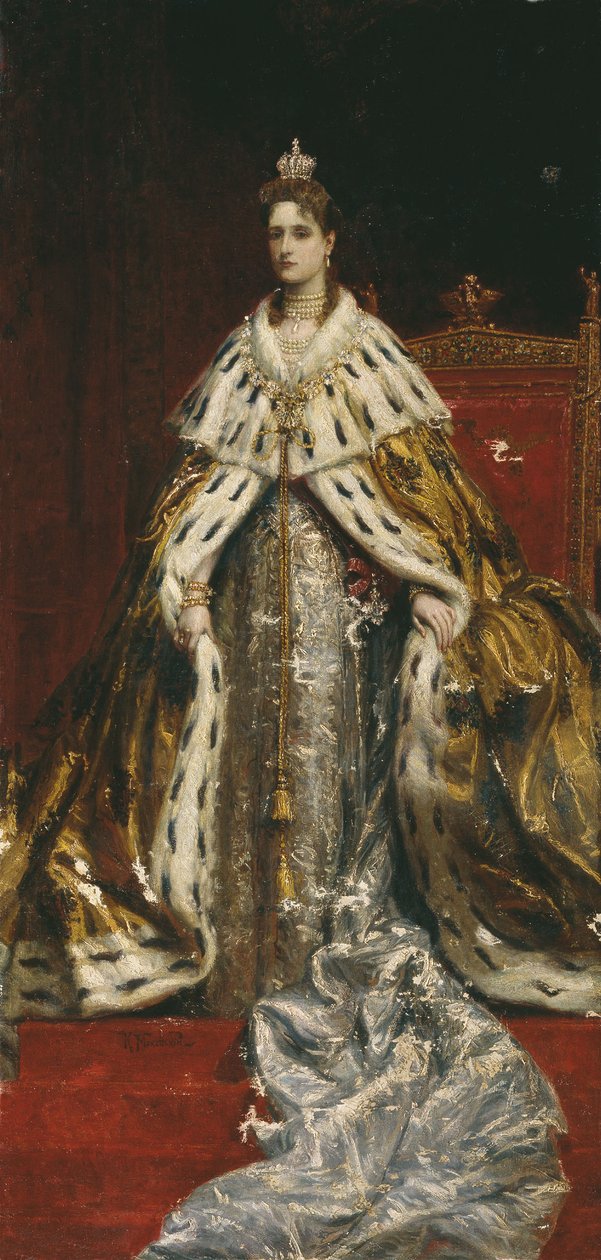 Retrato de Alexandra Feodorovna (Alix de Hesse) (1872-1918) de Konstantin Makovsky