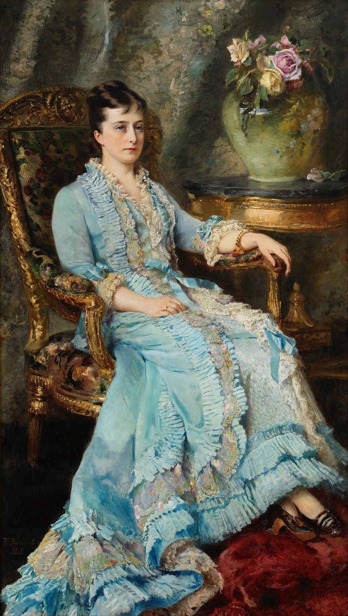 Retrato de la princesa Ekaterina Mikhailovna Dolgorukova 1847-1922, 1880 de Konstantin Yegorovich Makovsky