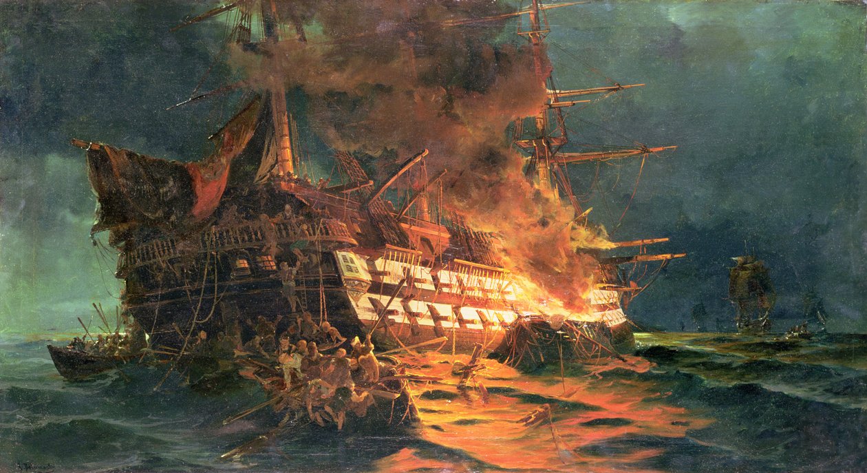 La Pérdida del Ajax, Frente al Cabo Janissary de Konstantinos or Constantin Bolanachi