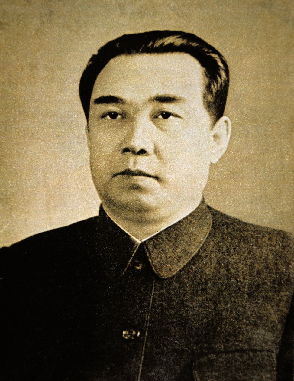 Kim Il Sung (fotografía en blanco y negro) de Korean Photographer