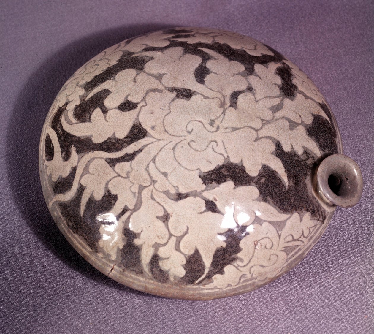 Arte coreano: botella de vino de porcelana (o botella). Periodo Koryo de Korean School