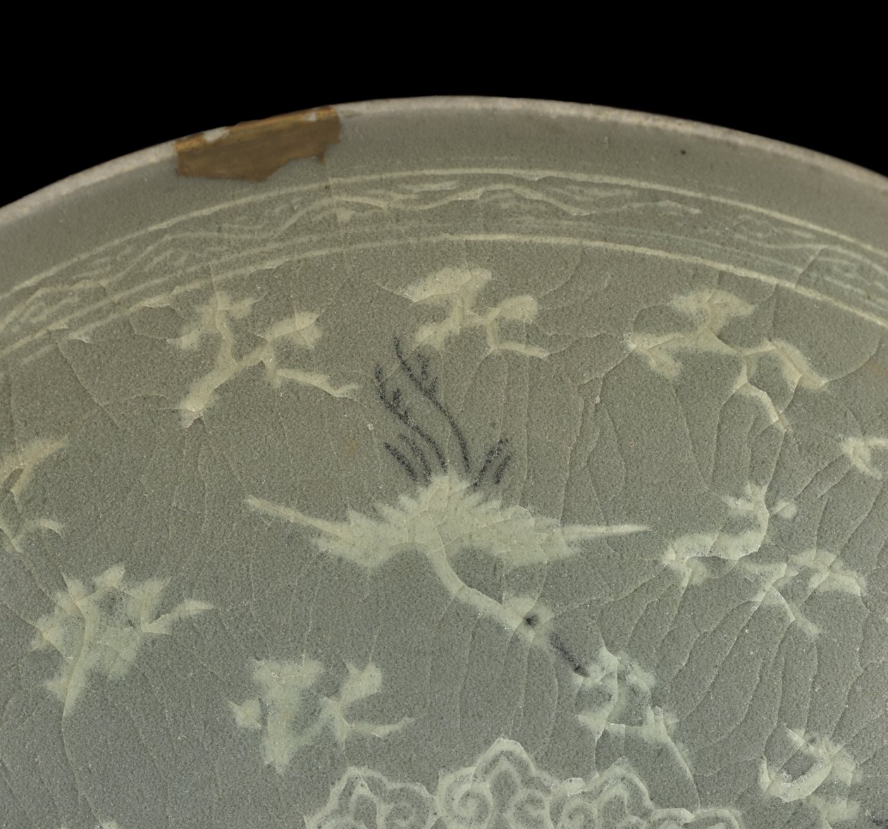 Cuenco con grullas y nubes, c.1150-1200 de Korean School