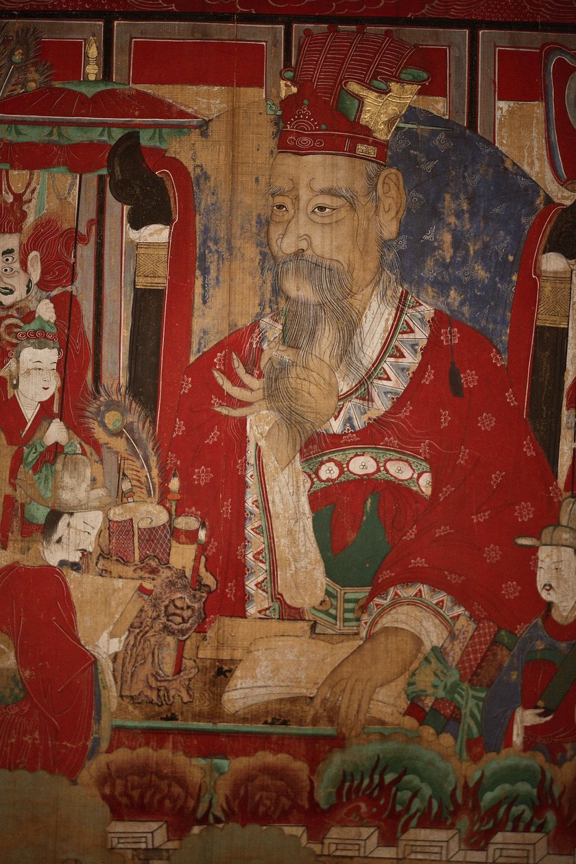 Byeonseong, el Sexto Rey del Infierno (detalle), 1798 de Korean School