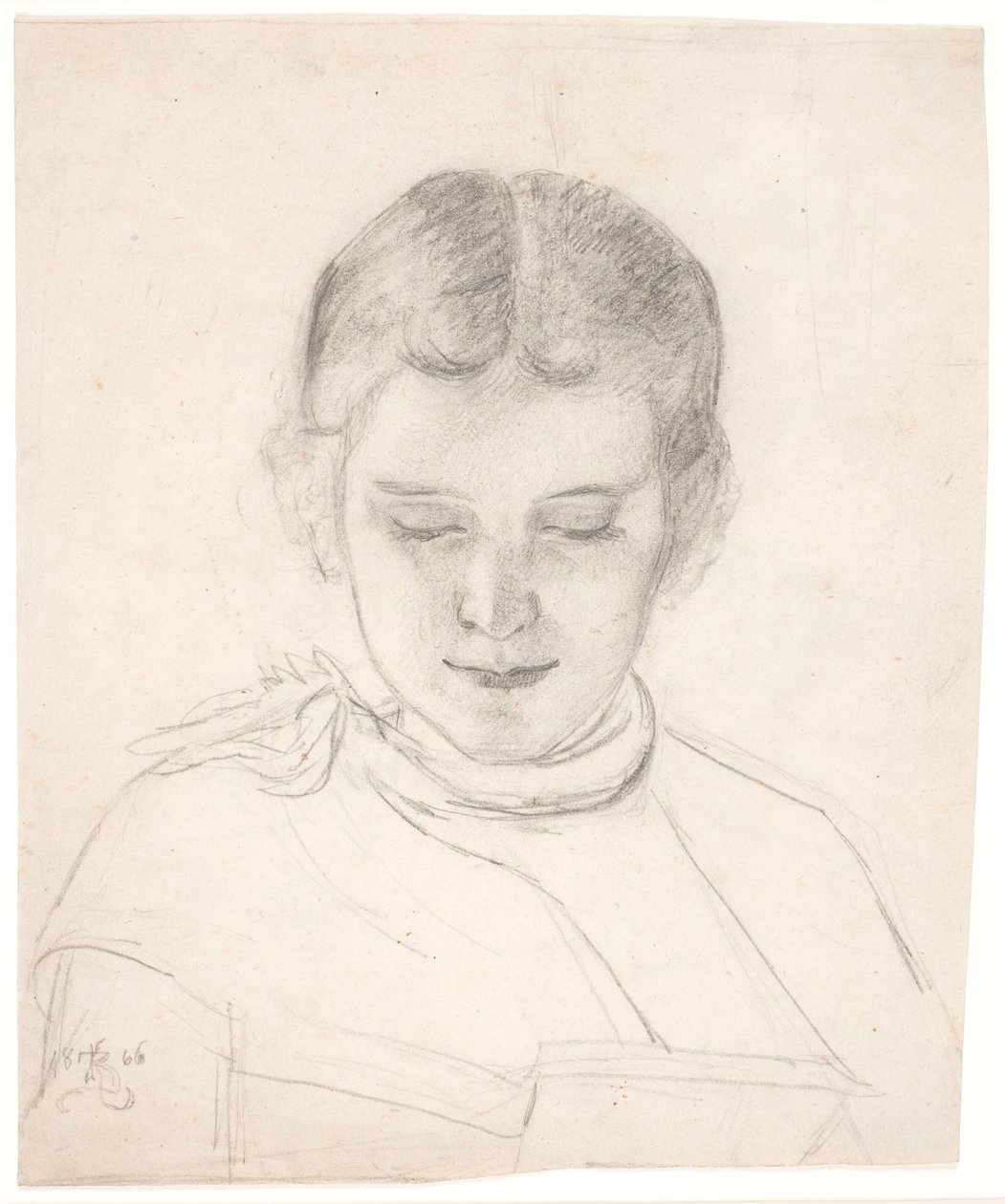 La hermana del artista, Elizabeth Zahrtmann, leyendo de Kristian Zahrtmann