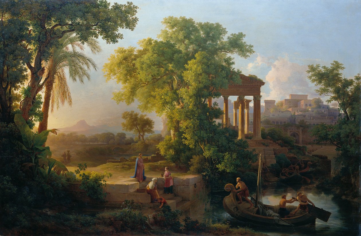 Paisaje con la Vocación de San Pedro de Károly Markó d. Ä.