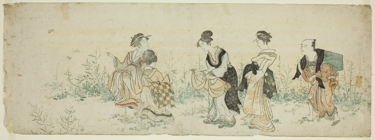 Recogiendo Flores de Primavera de Kubo Shunman