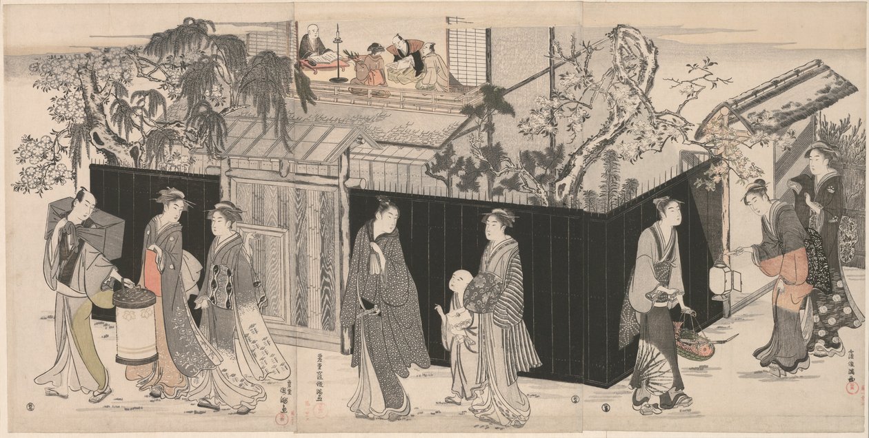 Regresando de una reunión de poesía de Kubo Shunman