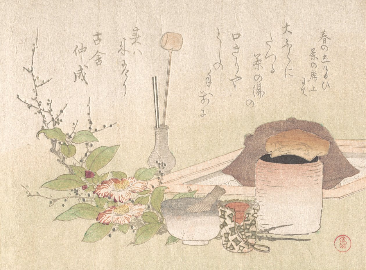 Conjunto de utensilios para la ceremonia del té, siglo XIX de Kubo Shunman