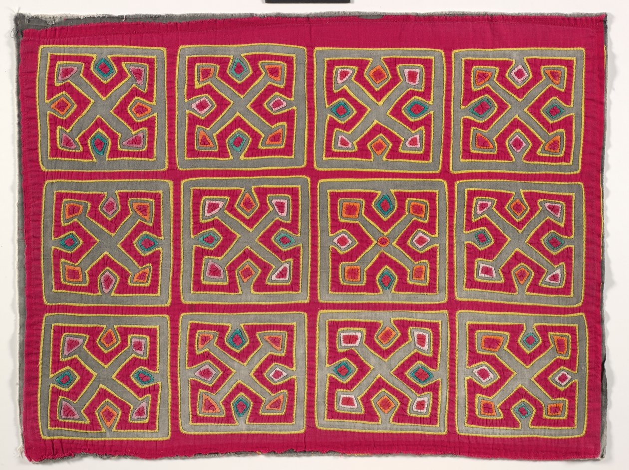 Panel de camisa (mola), c.1950 (algodón aplicado) de Kuna Indian Culture