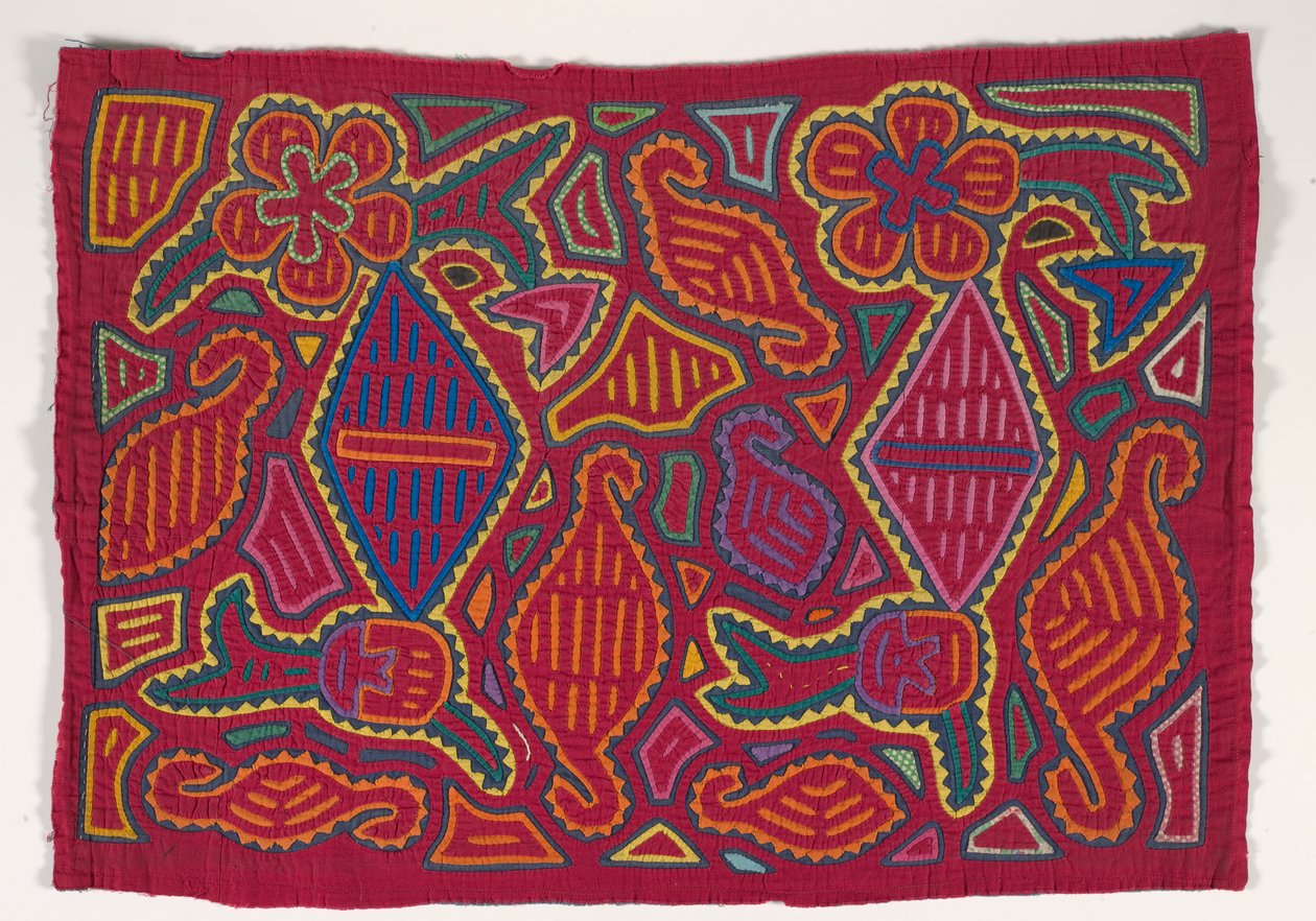 Panel de camisa (mola), c.1950 (algodón aplicado) de Kuna Indian Culture