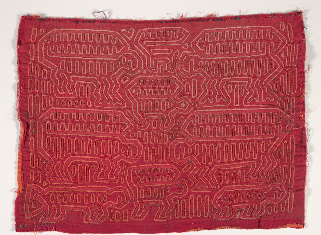 Panel de camisa (mola), c.1950 (algodón aplicado) de Kuna Indian Culture
