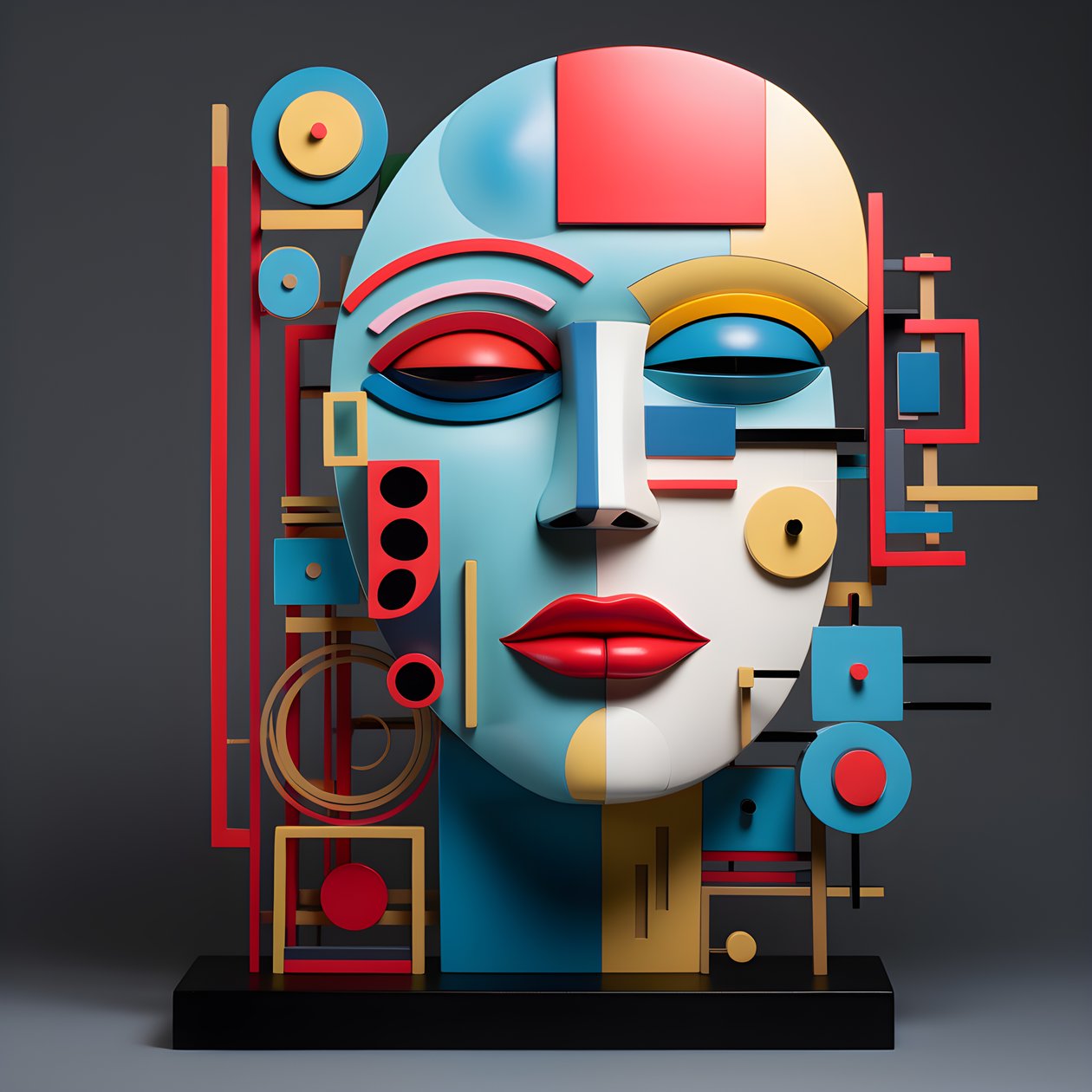 Escultura en 3D de un bello rostro humano 2 de Kurt Heppke