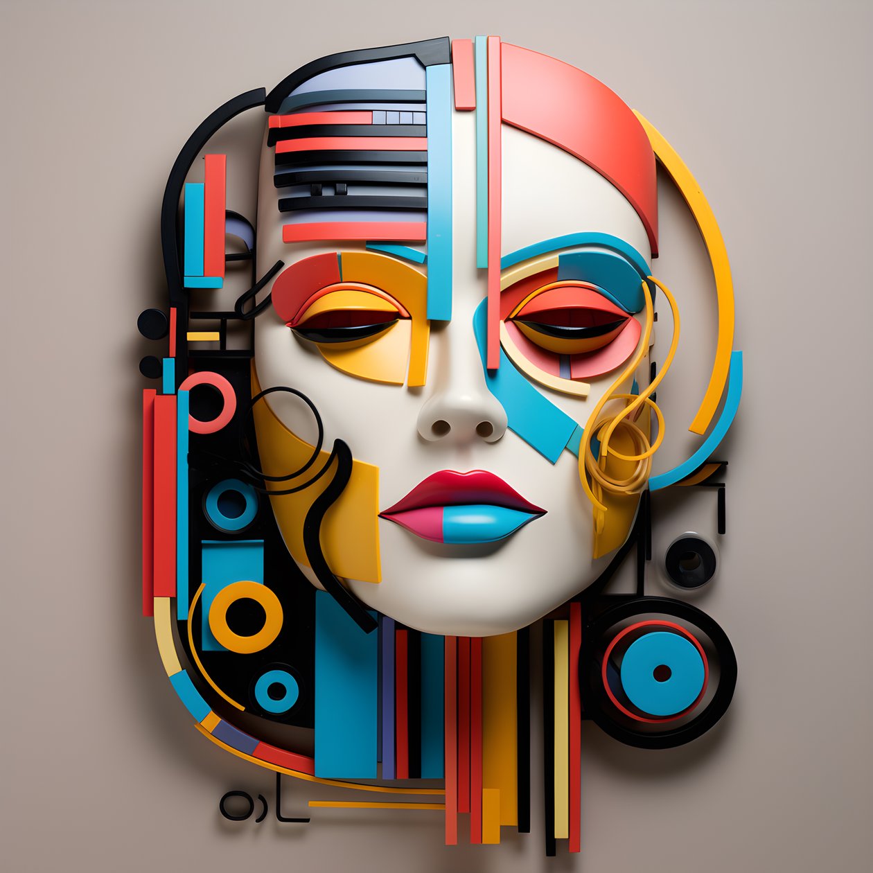 Escultura en 3D de un bello rostro humano 4 de Kurt Heppke