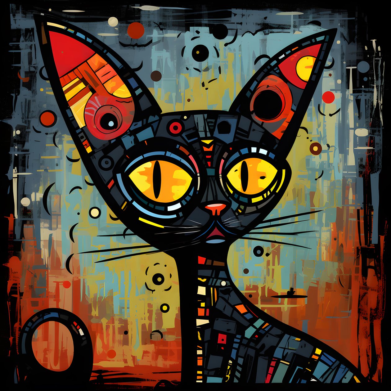 Dibujos animados Esfinge caprichosa Gato 1 de Kurt Heppke