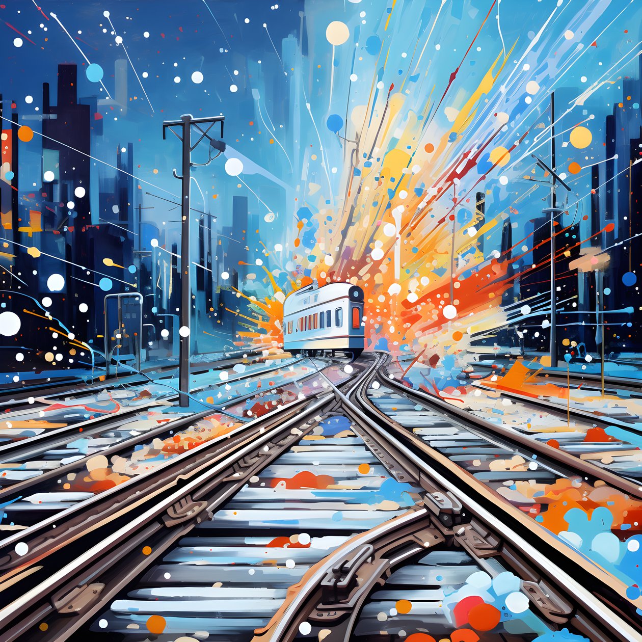 Un cuadro abstracto lleno de fantasía, fotografía ferroviaria 1 de Kurt Heppke