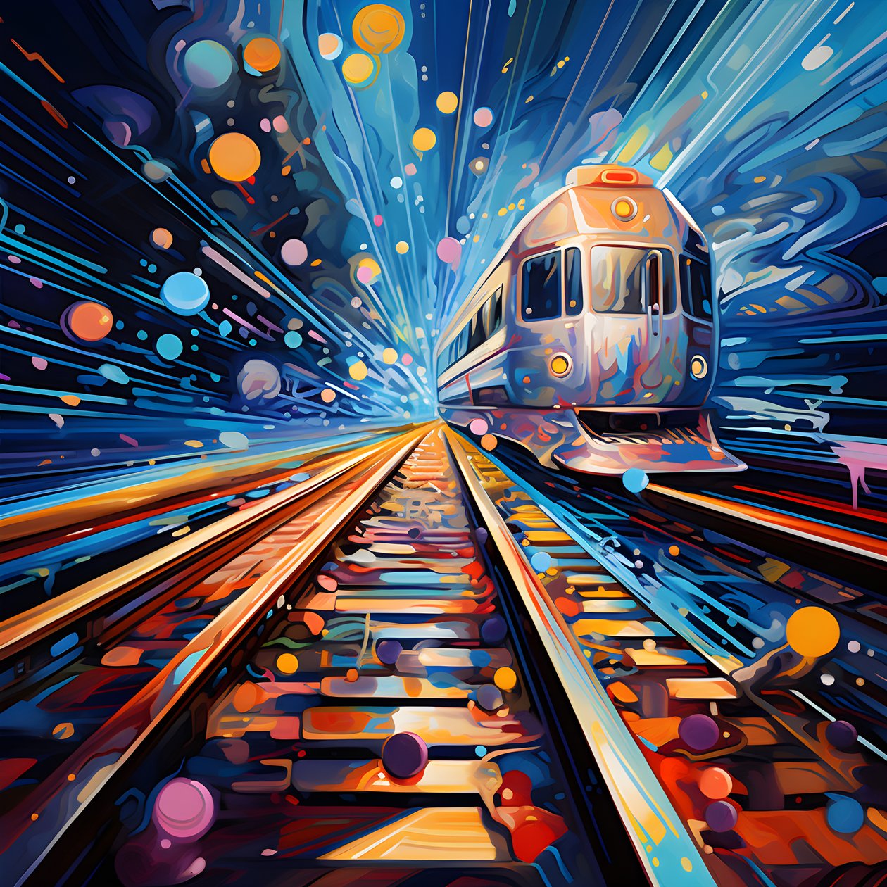 Un cuadro abstracto lleno de fantasía, fotografía ferroviaria 3 de Kurt Heppke