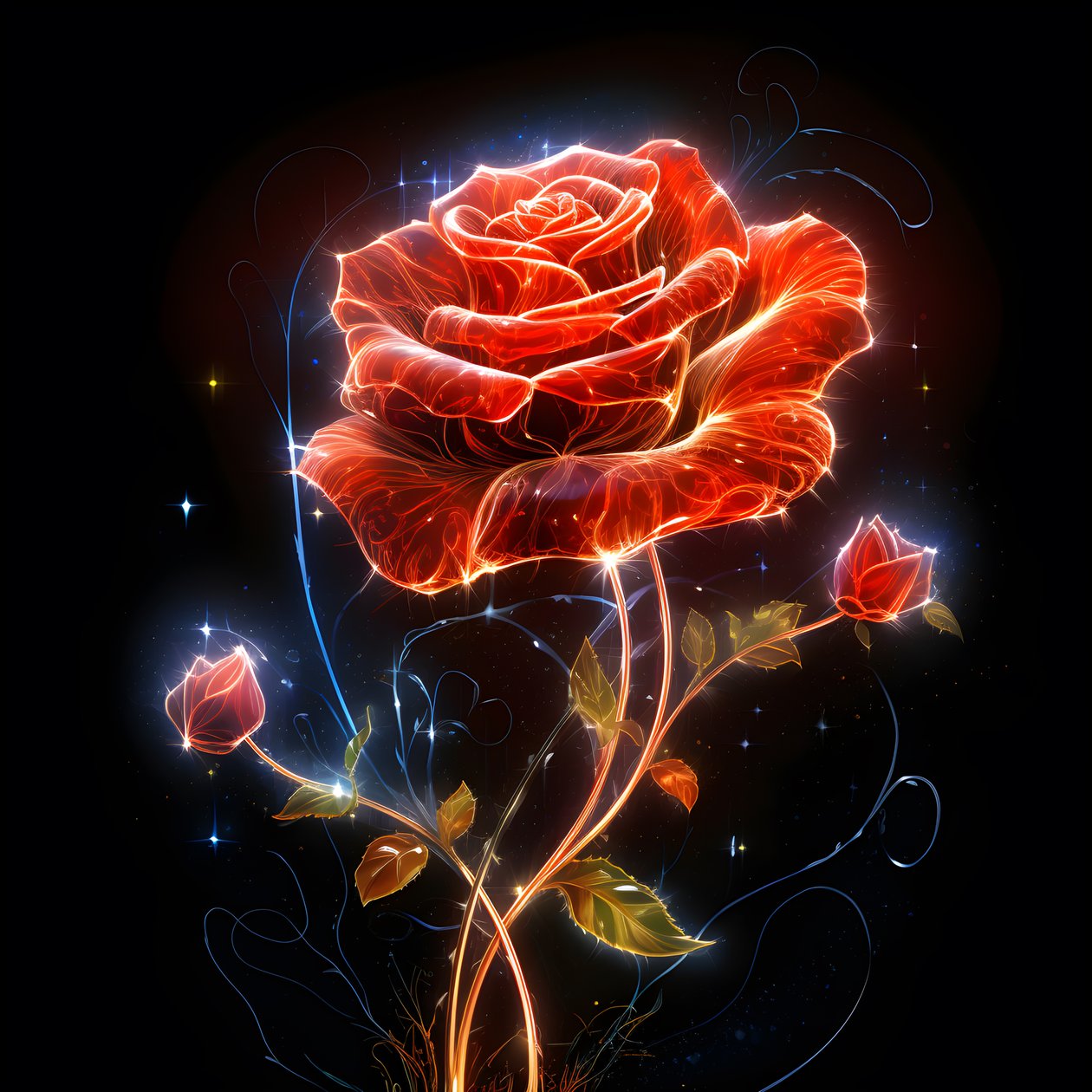 Boceto de una rosa roja en flor, con un solo pétalo y algunas líneas detalladas 4 de Kurt Heppke