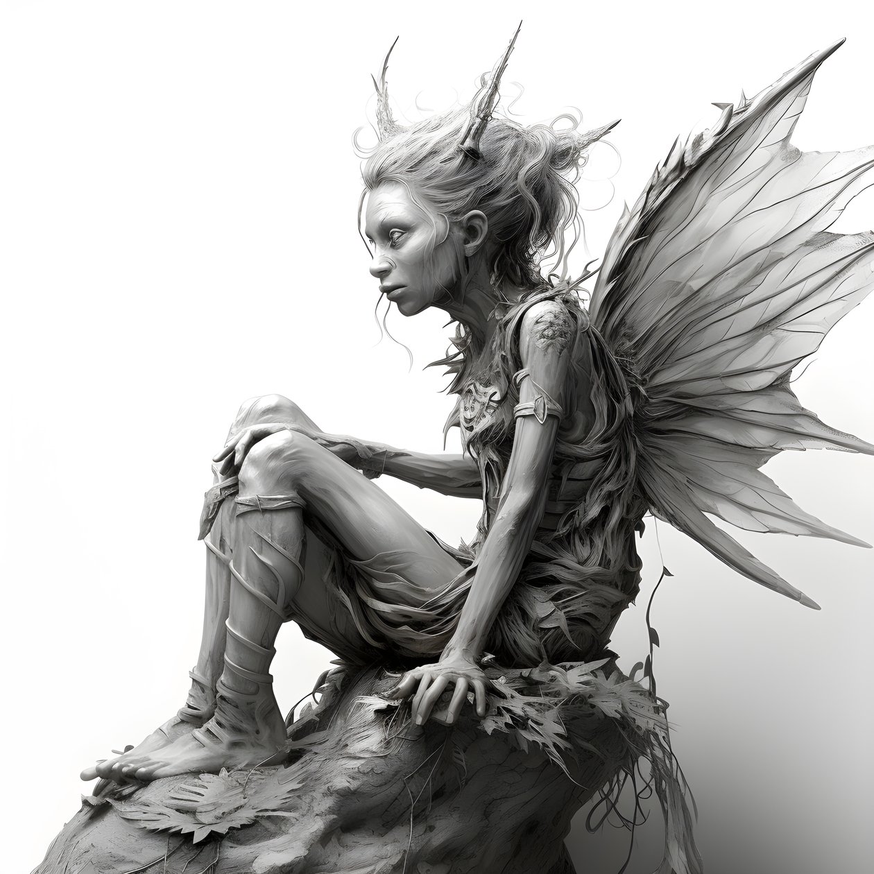 Boceto de cuerpo entero de un Pixie 3 de Kurt Heppke