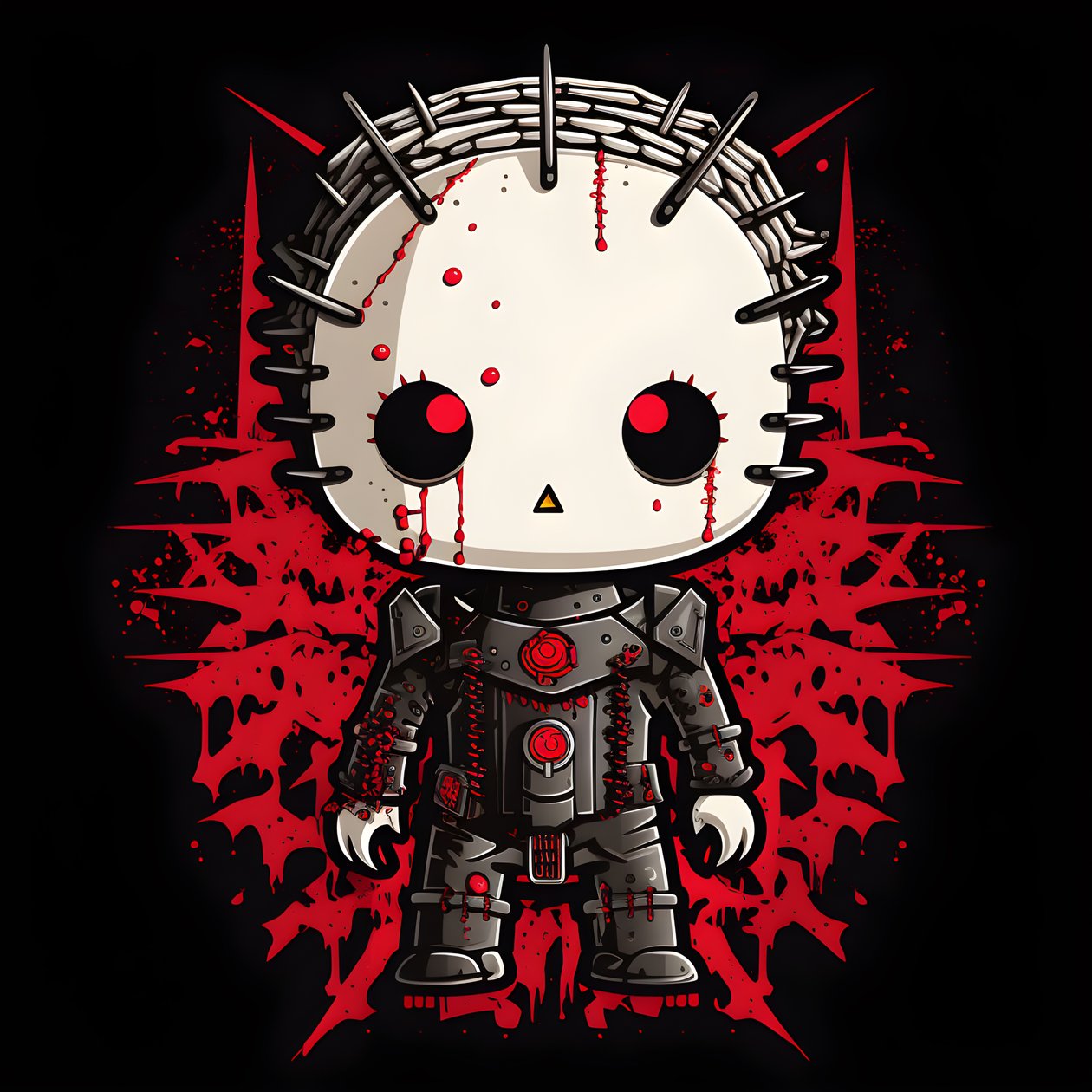 Hello Kitty als Pinhead Camiseta Diseño 2 de Kurt Heppke
