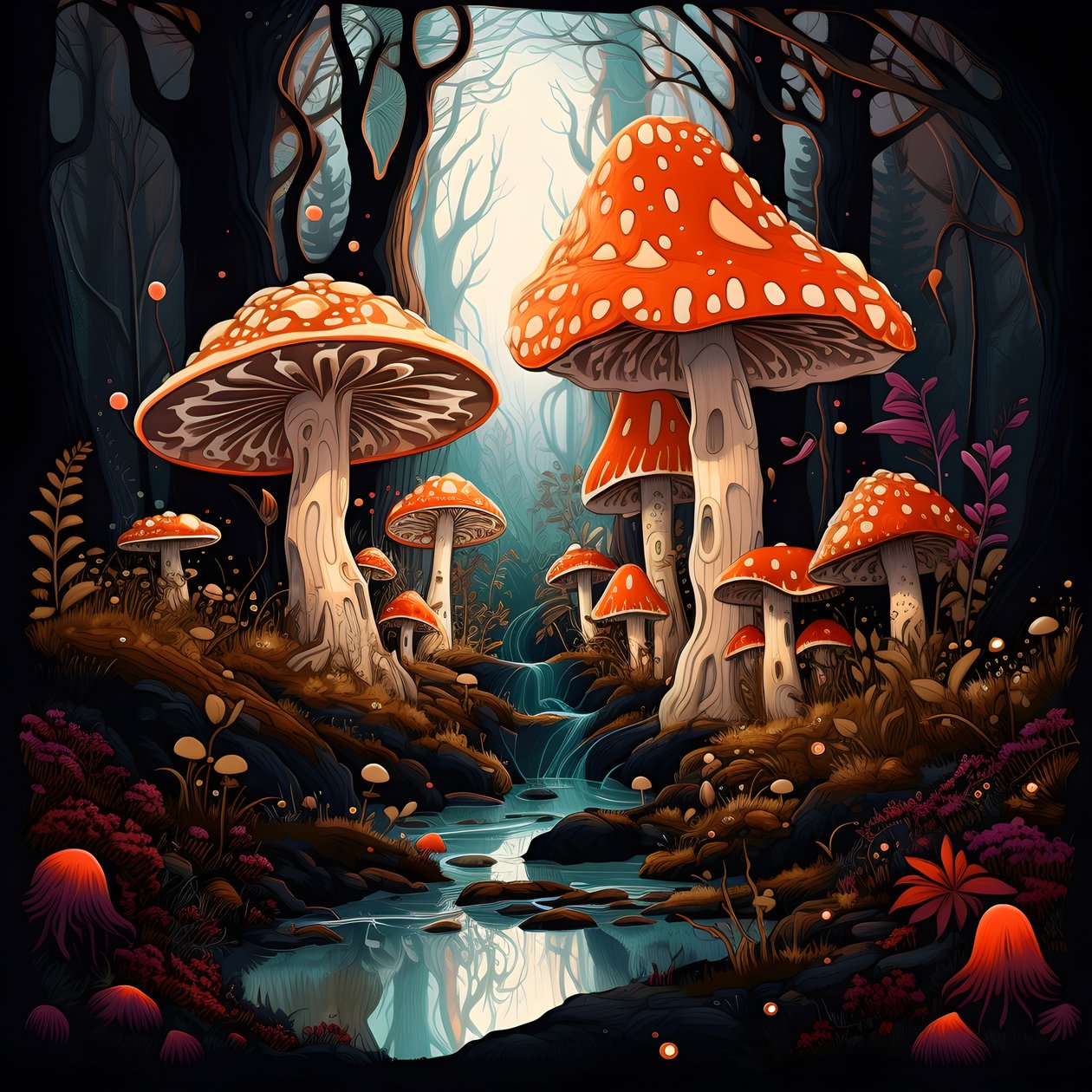 Seta y bosque 1 de Kurt Heppke
