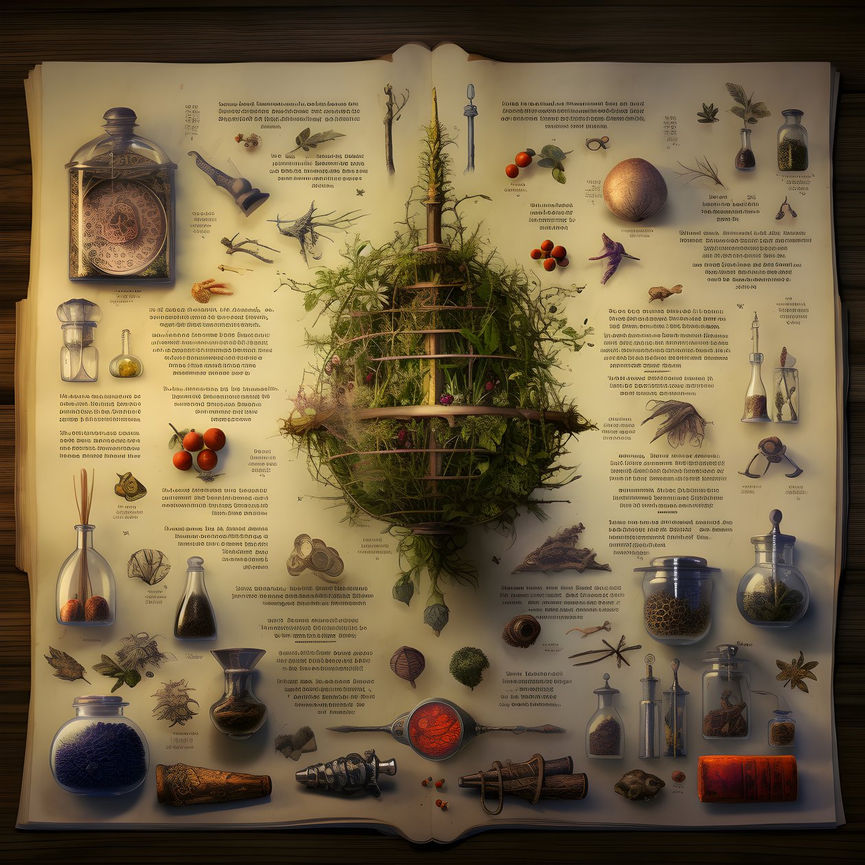 Representaciones visuales de teorías sobre el manuscrito, como guías de fitoterapia, lenguajes extraterrestres y sofisticados engaños.  2 de Kurt Heppke