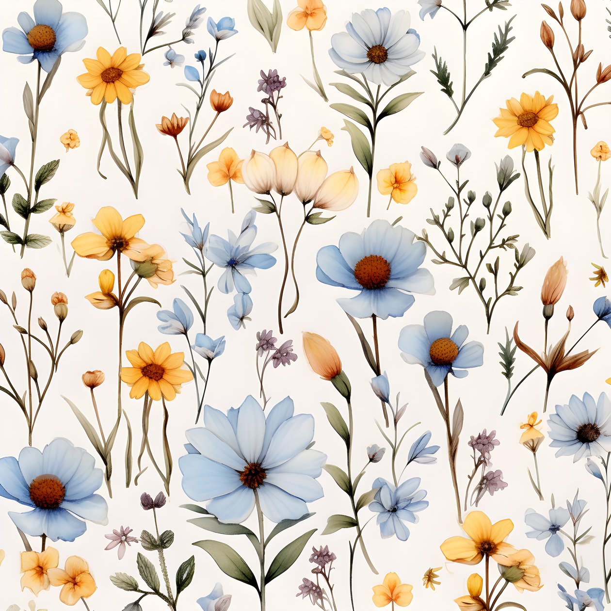 aquarell boho floral flores silvestres 2 de Kurt Heppke