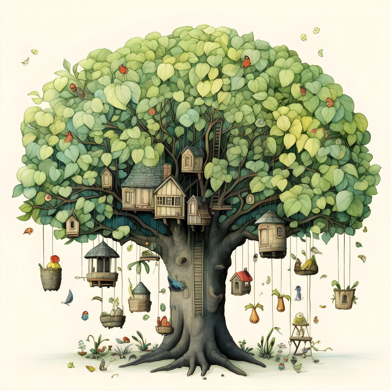 ilustración infantil árboles 3 de Kurt Heppke