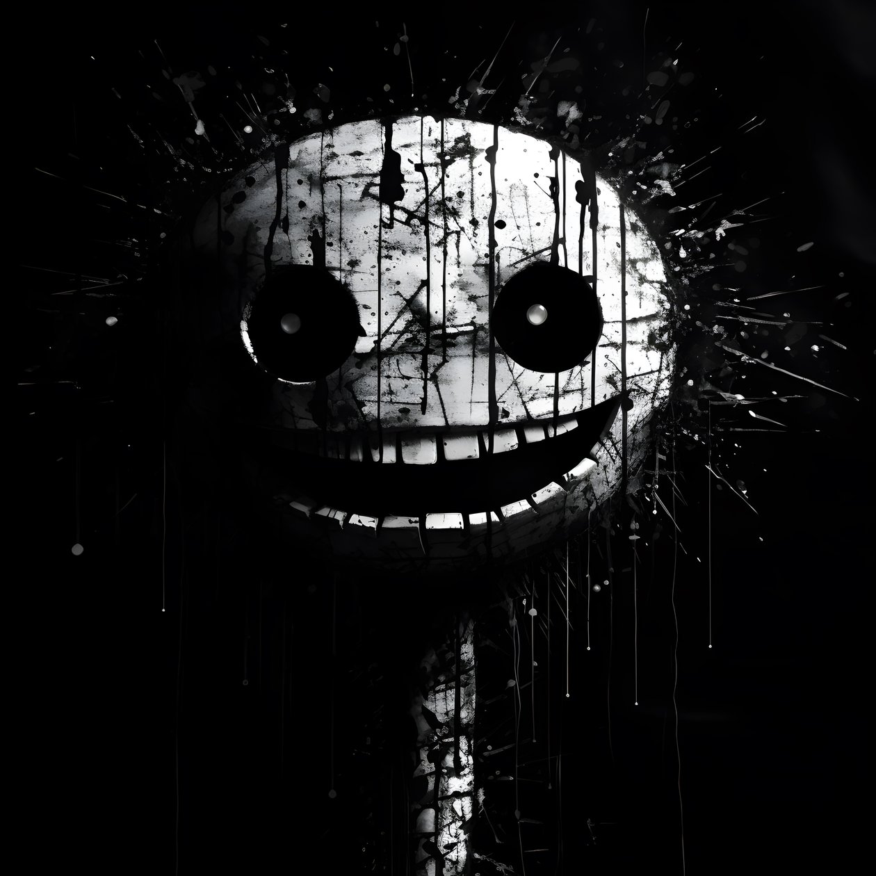 la cara sonriente se dibuja en papel negro 3 de Kurt Heppke