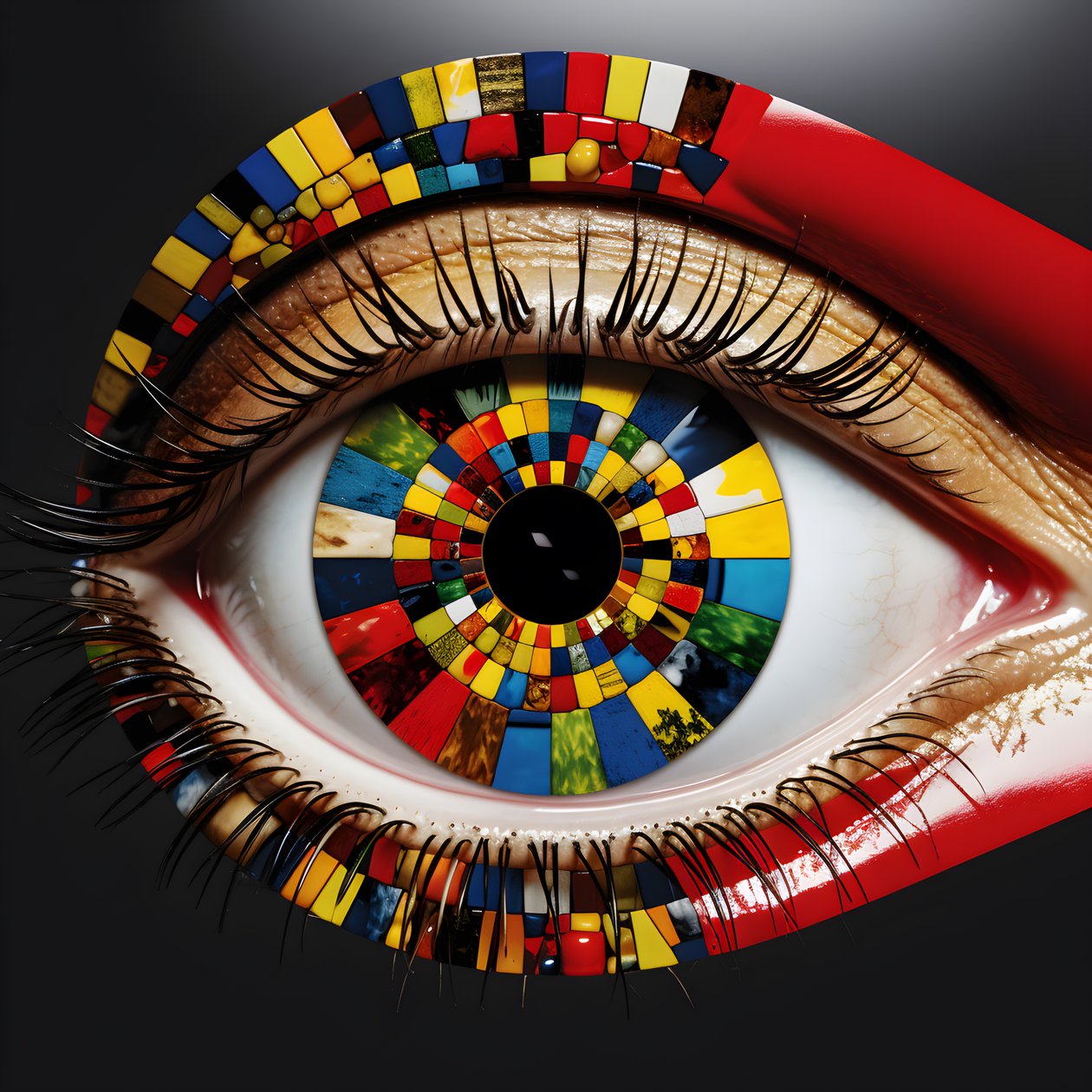 un ojo que parece una diana 1 de Kurt Heppke