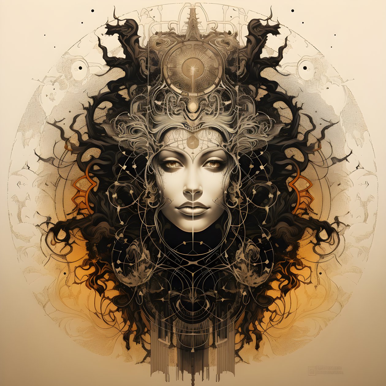 leonardo davinci concept sketch album artwork raíz de un árbol que crece de la tierra y alcanza el cielo como jack y las habichuelas 3 de Kurt Heppke