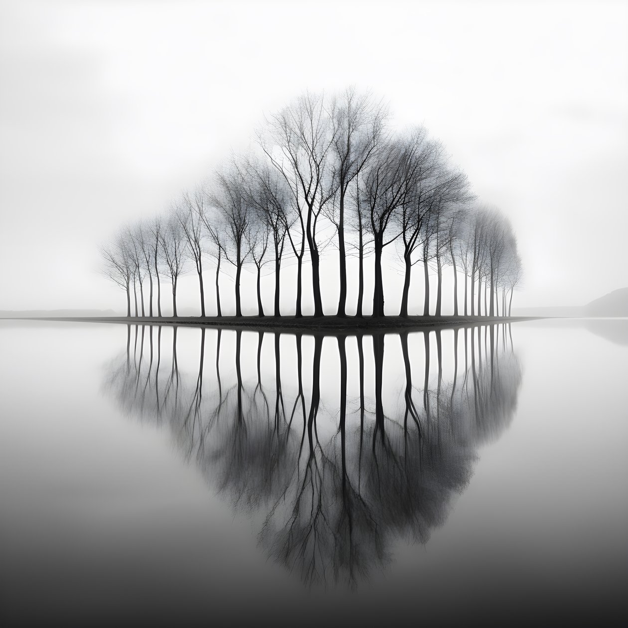 fotos en blanco y negro de árboles sobre el agua 3 de Kurt Heppke