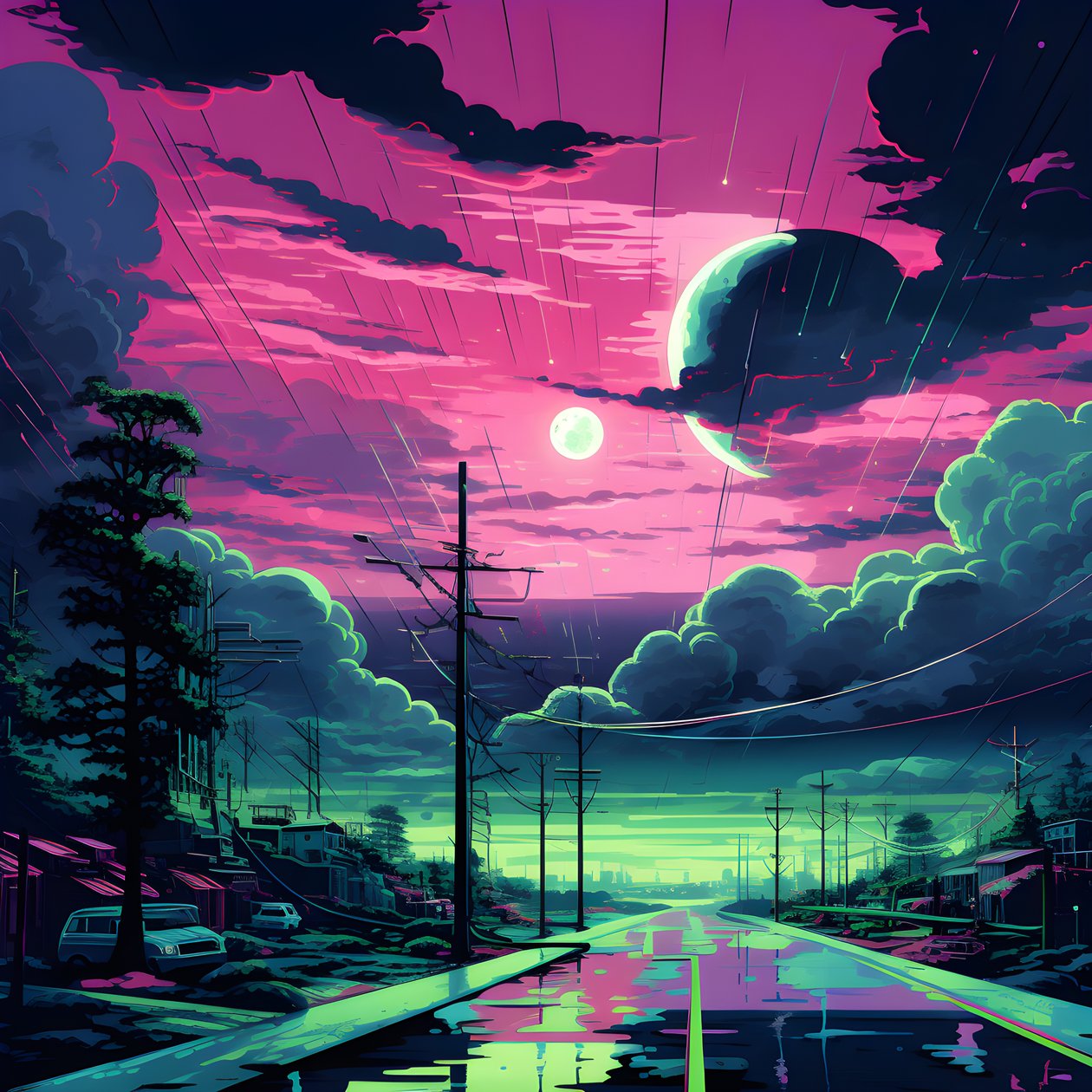 paisaje abstracto surrealista 2 de Kurt Heppke