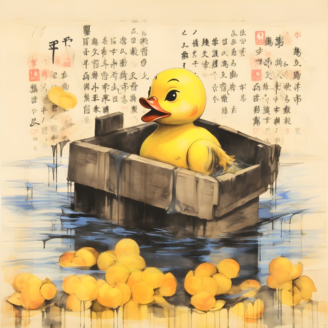 trendiges gummiente werbeplakat - the yellow 4 de Kurt Heppke