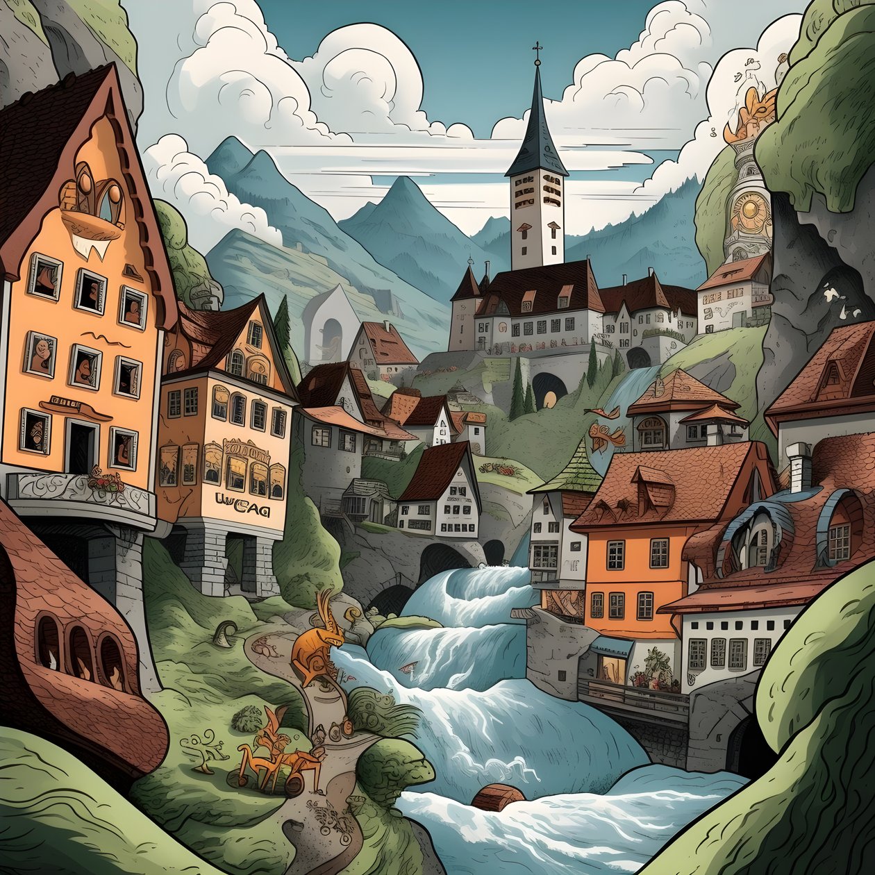 austria, dibujos animados 4 de Kurt Heppke