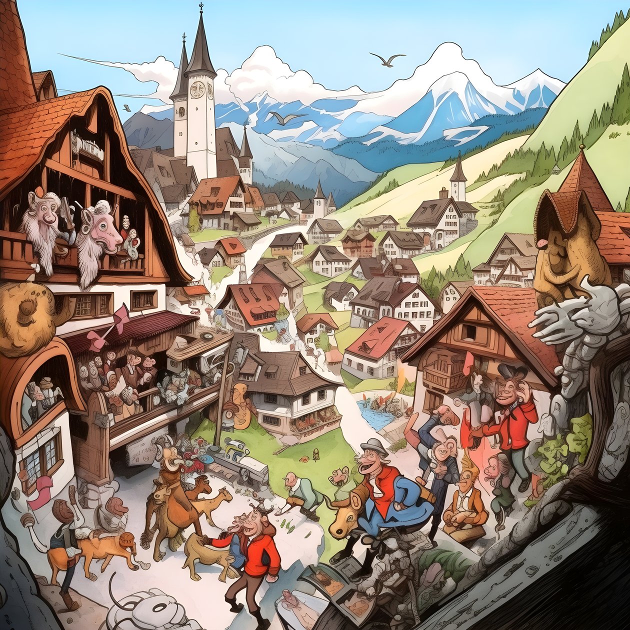 austria, dibujos animados 4 de Kurt Heppke