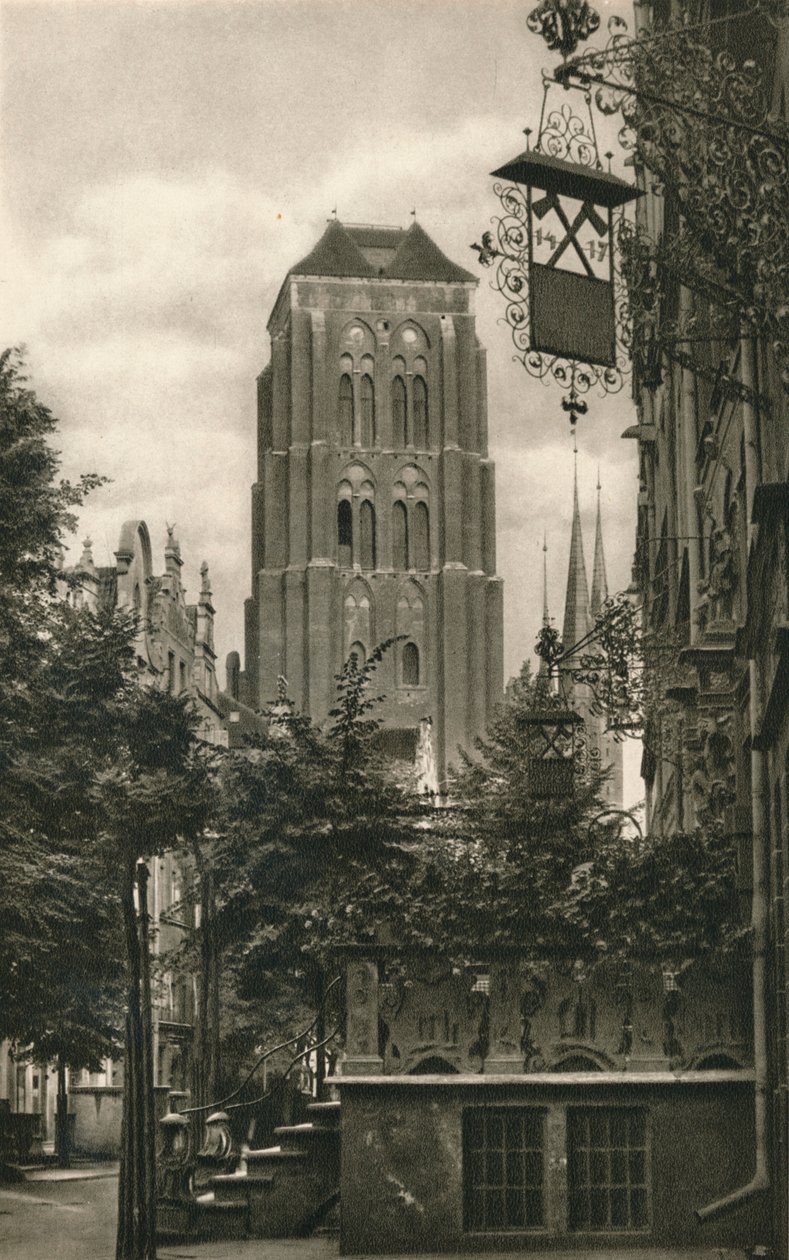 Danzig. Jopengasse - Marienkirche, 1931 de Kurt Hielscher