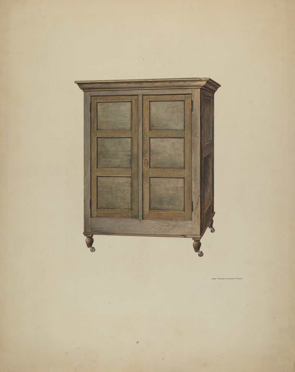 Gabinete, c. 1940 de Kurt Melzer