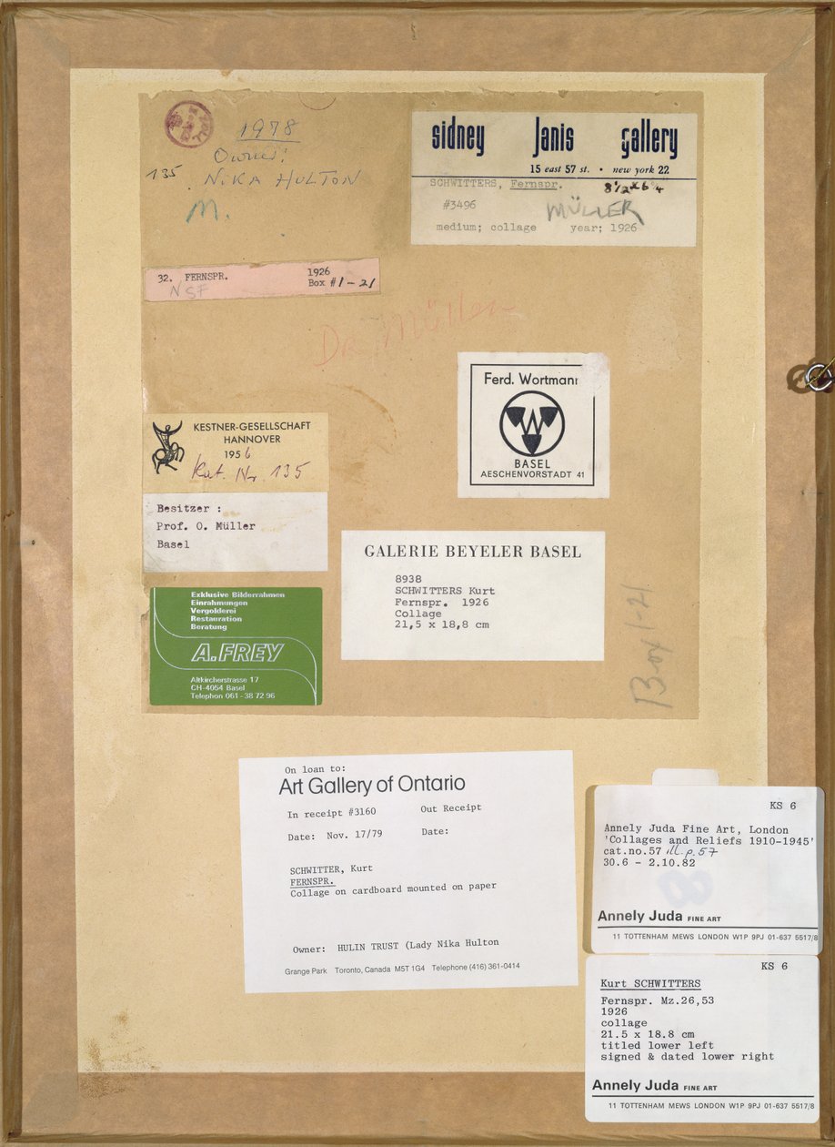 Fernspr., 1926 de Kurt Schwitters