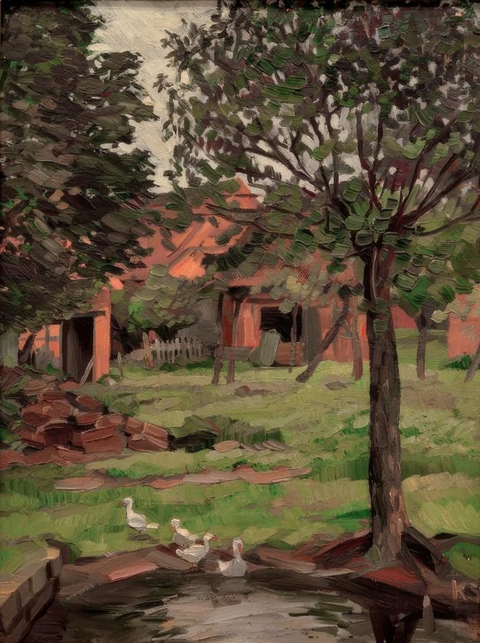 Granja con Gansos de Kurt Schwitters