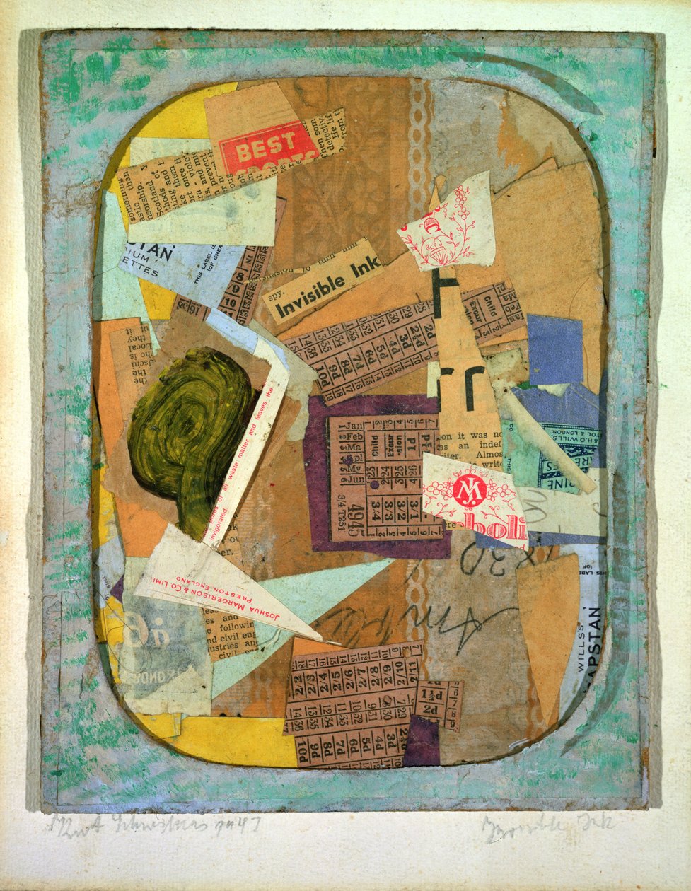 Tinta invisible, 1947 de Kurt Schwitters